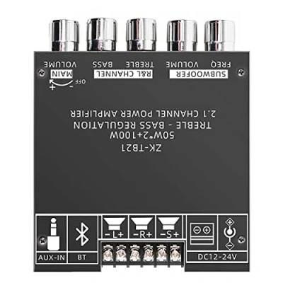 Imagen de Sessleger Placa Amplificadora de Subwoofer TB21 Bluetooth 5,0 50WX2 + 100W 2,1 Canales Potencia Audio EstéReo Bajo AMP