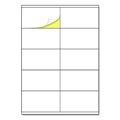 Imagen de 105 x 57 mm, 25 hojas, A4 Etiqueta Adhesiva Blanca Pegatina 10 etiquetas por hoja