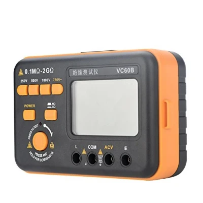 Imagen de VC60B LCD Digital Megaohmmetro Tester de Resistencia Aislamiento Medidor Megohmios 200M¸ / 2G¸