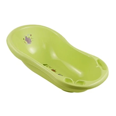 Imagen de keeeper Bañera Ergonómica con Tapón Hippo, De 0 a 12 Meses, 84 cm, Maria, Verde