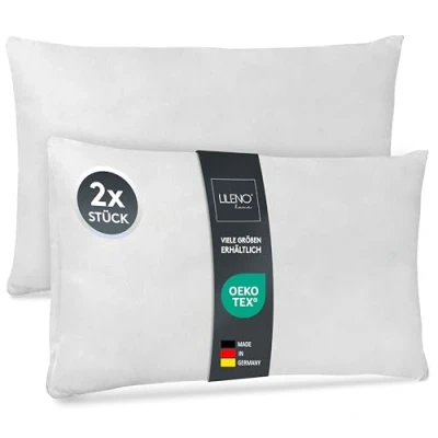 Imagen de LILENO HOME Lote de 2 Relleno Cojín 70x90 cm Interior Lavable a 40C Apto para Personas Alérgicas poliéster Inlet sofá Cóctel y Almohada