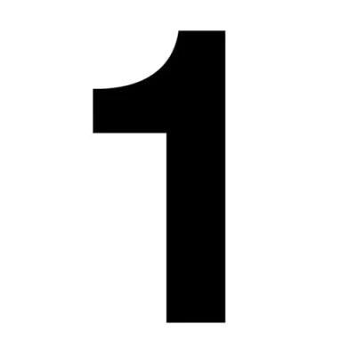 Imagen de iSecur® I número adhesivo nº 1 en negro altura 10 cm de casa autoadhesivo, para exterior, buzón, puerta resistente a la intemperie kfz_673_1