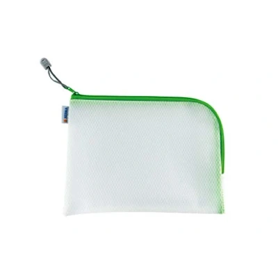 Imagen de HERMA 20010 Bolso de tocador con cremallera A5, transparente (26 x 20 cm) estuche pequeño viaje para cosméticos, líquidos, maquillaje, cepillo dientes, neceser en verde