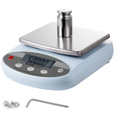 Imagen de VEVOR Báscula Analítica Digital 3000g x 0,01g de Laboratorio Alta Precisión con 13 Unidades Conversión Electrónica Científico, Pantalla LCD, para Joyería