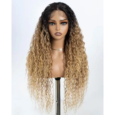 Imagen de Style Icon Lace Front Wigs Pelucas delanteras del cordón Peluca delantera sintéticas rizadas de para las mujeres Fibra resistente al calor 28 / 71cm