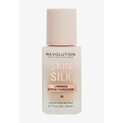 Imagen de Makeup Revolution, Skin Silk Serum Foundation, Light to Medium Coverage, Contains Hyaluronic Acid, F6, 23ml