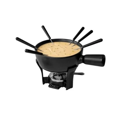 Imagen de Boska Set de Fondue Nero Cacerola para con 6 Tenedores Base Hierro Fundido Apta el lavavajillas Negro 1L