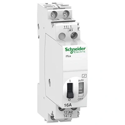 Imagen de Schneider Electric A9C32811 iTLs Telerruptor, 1P, 1NO, 16A, 230 VCA/110 VCC, 50/60Hz, 84mm x 18mm 60mm