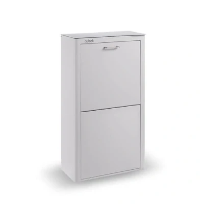 Imagen de DON HIERRO Cubo de basura y reciclaje lacado, 4 cubos gran capacidad, CUBEK Negro