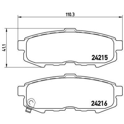 Imagen de BREMBO P 49 042 Juego de pastillas freno con avisador acústico desgaste sin accesorios