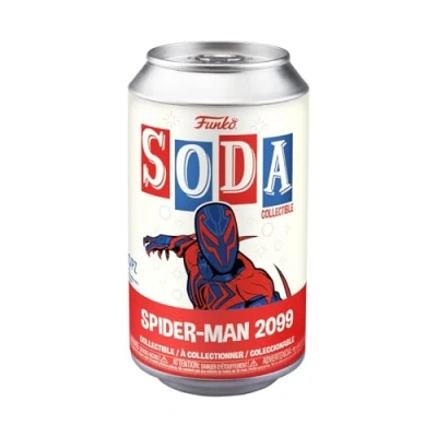 Imagen de Funko Vinyl Soda: Spider Man : Across The Verse SM2099 1/6 de Probabilidades Obtener la RARA Variante Chase Spiderman Into Spiderverse 2 Figura Vinilo Coleccionable