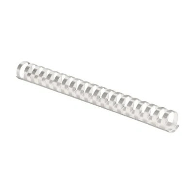 Imagen de Fellowes Canutillos de plástico (A4, 14 mm) para encuadernadoras canutillo plástico, encuaderna 81 a 100 hojas, pack 25, color blanco
