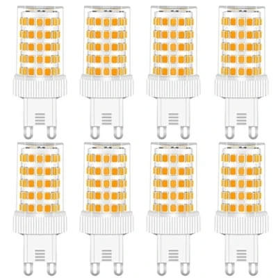 Imagen de RANBOO Bombillas LED G9 de 10W Equivalente a 50W 100W Lampara Halógena Blanco Cálido 3000K 800lm AC 220 240V, No Regulable, Sin Parpadeo, para Lámparas Araña, Techo y Pared, 8 Unidades