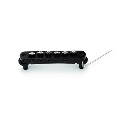 Imagen de Guyker Tune O Matic Puente de sillín rodillo, espacio para cuerdas 10,5 mm, puentes guitarra con agujero poste 4,2 repuesto compatible eléctrica Les Paul LP SG 6