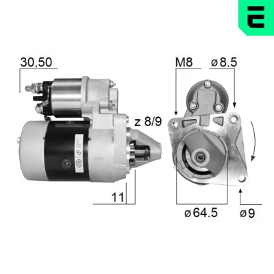 Imagen de ERA 220024A Motor de arranque 12 0,7 FIAT: Punto I Hatchback, Brava Uno LANCIA: Y10
