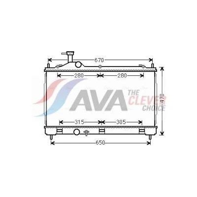 Imagen de AVA COOLING SYSTEMS MT2256 Radiador, refrigeración del motor MITSUBISHI: OUTLANDER 3