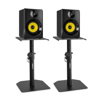 Imagen de Vonyx SMN40B monitores Estudio Activos 100W con Soportes SMS10, Control Graves/Agudos, Amplificador Integrado, Altura Ajustable, Set Ideal para DJs y producción Musical