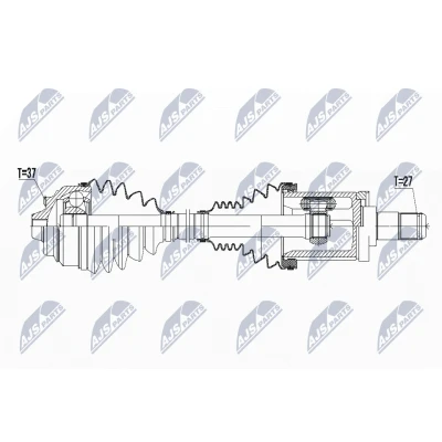 Imagen de NTY NPW BM 055 Árbol de Transmisión Eje delantero, izquierda Caja cambios manual, automática, 8 marchas