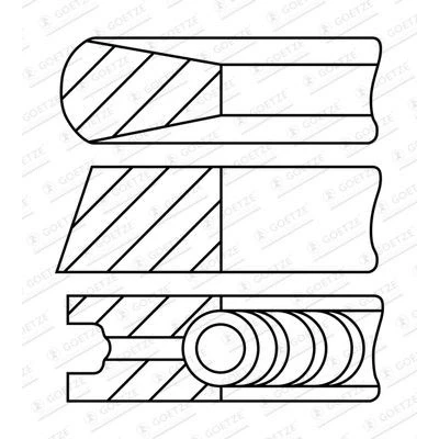 Imagen de GOETZE ENGINE 08 431900 10 Juego de Segmentos Pistón 83 HYUNDAI: Tucson, SANTA FE I, 2, KIA: CARENS Sportage II, 3 norauto,
