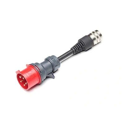 Imagen de Juice Connector, Adaptador Rojo CEE32 para Cargador Coche Electrico, Enchufe Portatil Cable de Carga Compatible con el Booster 2 y 3 Air Wallbox