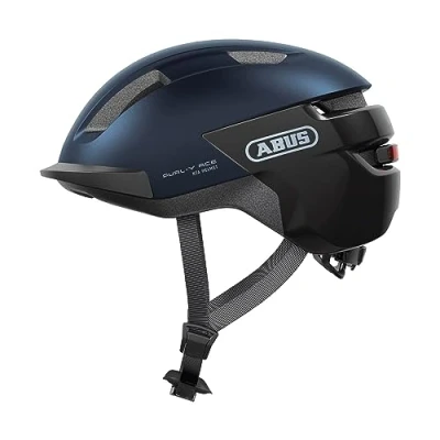 Imagen de ABUS casco de bicicleta Purl y ACE con luz LED apto para e bikes S pedelecs seguridad NTA moda adultos adolescentes azul, talla L
