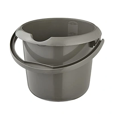 Imagen de keeeper Cubo con Escala de Medida integrada y asa ergonómica, 5 l, Mika Eco Line, Gris