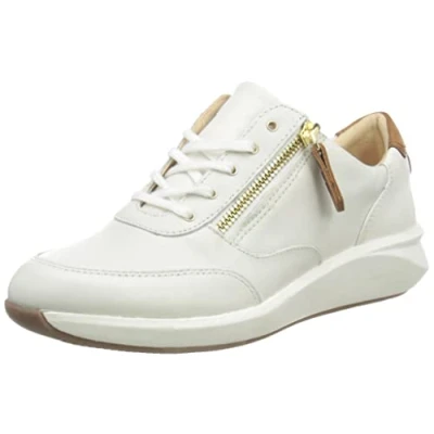 Imagen de Clarks Un Rio Zip Leather, Zapatillas Mujer, White 42 EU