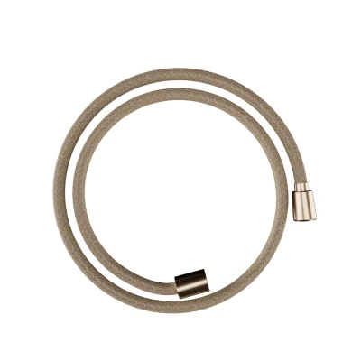 Imagen de hansgrohe Designflex, flexo de ducha universal 1,25 m, sistema anti torsión, manguera flexible y resistente a las torceduras, incl. juntas, bronce cepillado