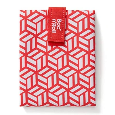 Imagen de Roll&#039;eat ® Bolsa Merienda, Porta Bocadillos con Envoltorio Reutilizable, Alimentos Ecológico sin BPA, de Tela, Color Rojo Boc&#039;n&#039;Roll Tiles