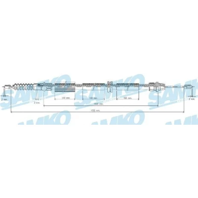 Imagen de LPR C0262B Cable de Freno Mano 1735/1532 Discos FORD: MONDEO 3 Stufenheck, 3, Kombi