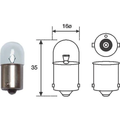Imagen de MAGNETI MARELLI 004008100000 Bombillas R10W 12 10