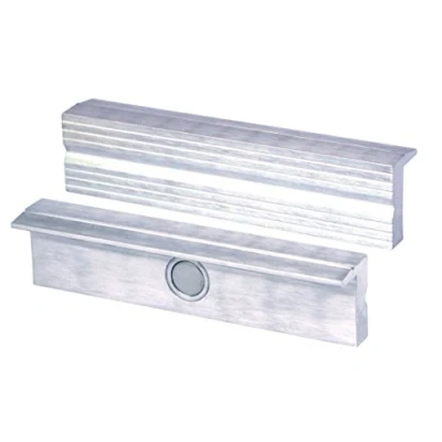 Imagen de Heuer 110160 mordazas de tornillo banco (mordazas protectoras en ángulo derecho, plano paralelo, imanes especiales integrados, adecuado para 160 mm, Material: aluminio)