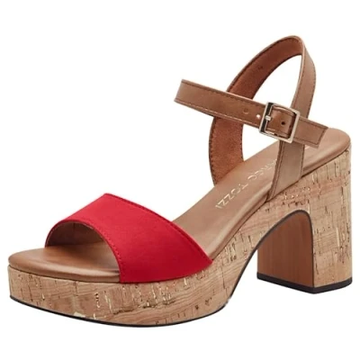 Imagen de Marco Tozzi Sandalias con plataforma, Mujer, Talla: 40, Red Zapatos