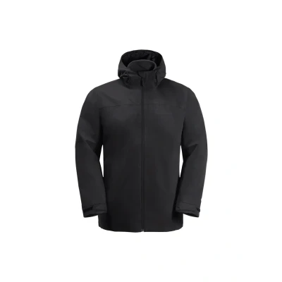 Imagen de Jack Wolfskin Taubenberg Chaqueta 3 en 1, Hombre, Negro, L