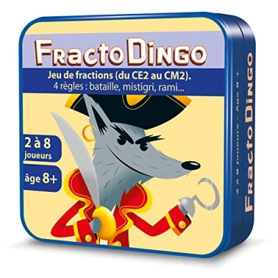 Imagen de Asmodee Fractodingo CE2 CM2 Juego de Mesa, Cartas Educativo, a Partir 8 años, 2 Jugadores, 10 15 Minutos, Color Negro (Aritma CGFRAC01)