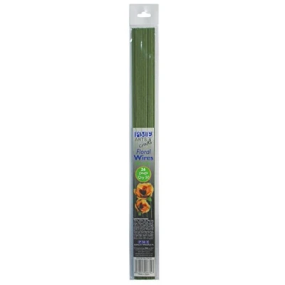 Imagen de PME FW26 Sugarcraft Alambre Floral Verde Calibre, 36 cm, Paquete de 50, Hierro, 26 Gauge