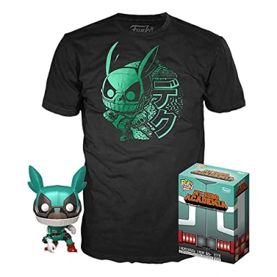 Imagen de STAR MASK Set Figura Pop 38 tee My Hero Academia Deku with Helmet Anime Muñecos cabezones, Multicolor, S (122210)