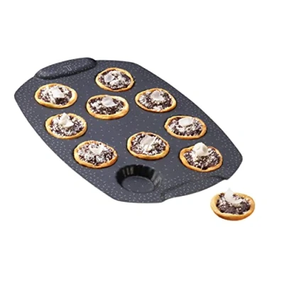 Imagen de Tefal Molde para tartas 10 Mini tartaletas, revestimiento antiadherente, aluminio reciclado y reciclable, pastelería bien dorada, fabricado en Francia, PerfectBake J5735002