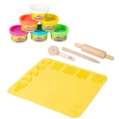 Imagen de roba x Play Doh Set de Juego sostenible Alfombrilla Creativa 3D, Herramientas Madera con Certificado FSC, 6 Botes para modelar Valor Educativo Gran Regalo niños a Partir 3 años