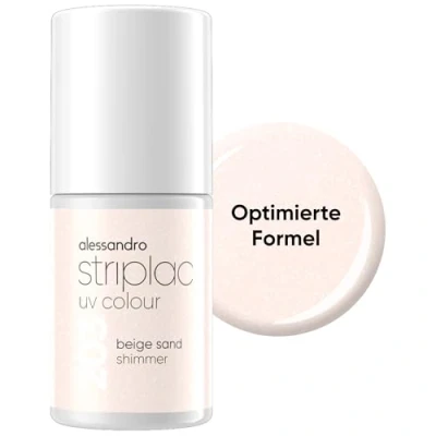 Imagen de alessandro Striplac Esmalte de uñas UV Beige Sand Shimmer Opaco y resistente a los arañazos hasta 15 días Fácil aplicación Tecnología extracción suave Vegano 6,5 ml