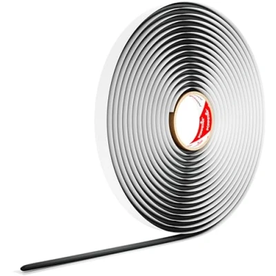 Imagen de Poppstar Cordon de butilo (10 m x 10 mm) Cinta selladora, autoadhesiva, redonda, negra