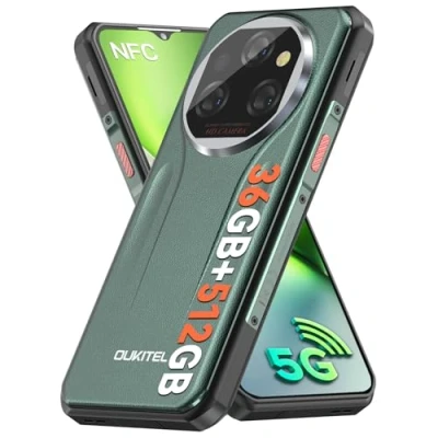 Imagen de OUKITEL WP39 Pro Móvil Rugerizado 5G 2025, 36GB+512 GB/TF 2TB Movil Resistente, 11000mAh/33W Todoterreno, 6.6&quot; FHD+ Telefono Movil, Cámara 64MP Smartphone Android 14, Dual SIM/NFC/GPS Verde