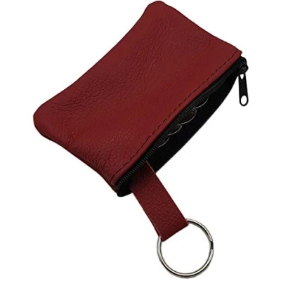 Imagen de myledershop Cuero Estuches de llave 1 compartimento Made in UE en negro o rojo (Rojo)