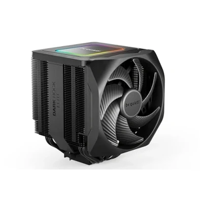 Imagen de be quiet! Dark Rock Elite refrigerador con aire, 2x ventiladores Silent Wings 135 mm PWM, un conmutador de velocidad 2 modos, 7 tubos calor alto rendimiento, innovador sistema montaje