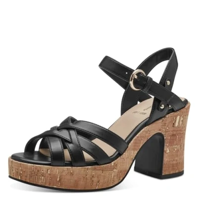 Imagen de s.Oliver 5 28315 42, Sandalia con talón Mujer, Negro, 39 EU