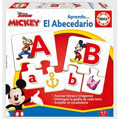 Imagen de Educa Juego Educativo para bebés Aprendo… El Abecedario con Mickey y Sus Amigos Aprenderán Las Letras, la grafía ampliaran su Vocabulario, niños a Partir de 3 años (19328)