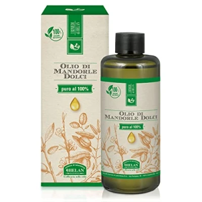 Imagen de Helan, aceite de almendras puro, dulces, hidratante, nutritivo, elástico, ayuda a prevenir estrías, 200 ml