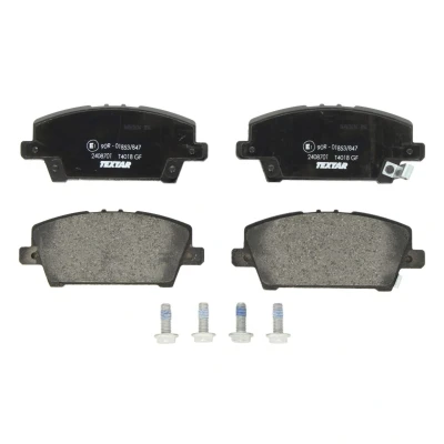 Imagen de TEXTAR 2408701 Juego de pastillas freno con avisador acústico desgaste tornillos pinza HONDA: CIVIC 8 Hatchback