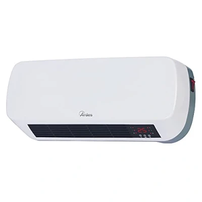 Imagen de ARDES AR4W04P PARETO WEEK 2 Termoventilador Cerámico de Pared 2000W A Prueba Agua, Baño Programable Temporizador 12h, Panel Blanco Smart con Magic Display Digital LED