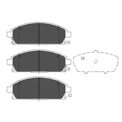 Imagen de KAVO PARTS KBP 6515 Juego de pastillas freno con avisador acústico desgaste NISSAN: TERRANO 2, X Trail, Serena